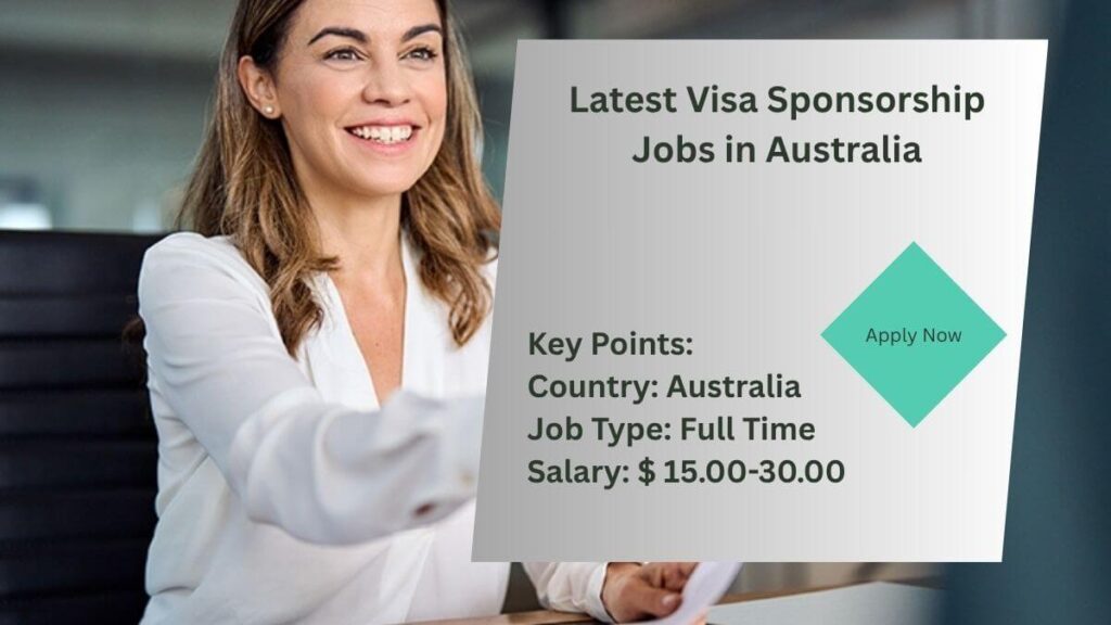 Latest Visa Sponsorship Jobs in Australia